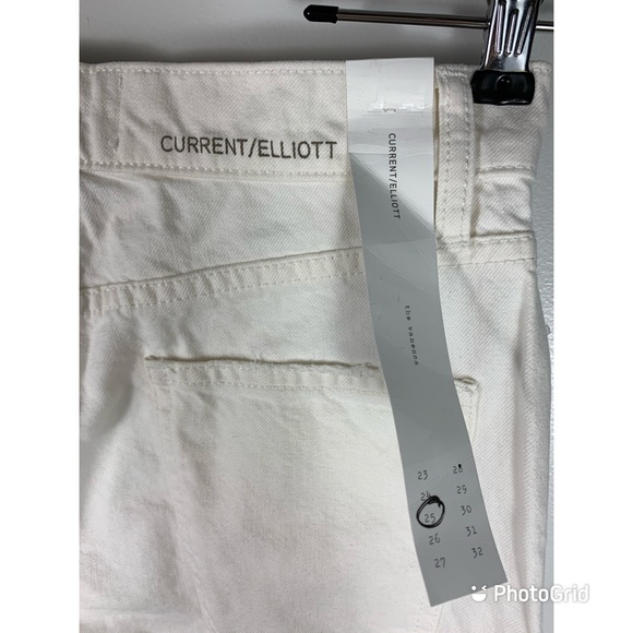 NWT CURRENT ELLIOTT The Vanessa White Out Jeans 25 - Picture 11 of 12